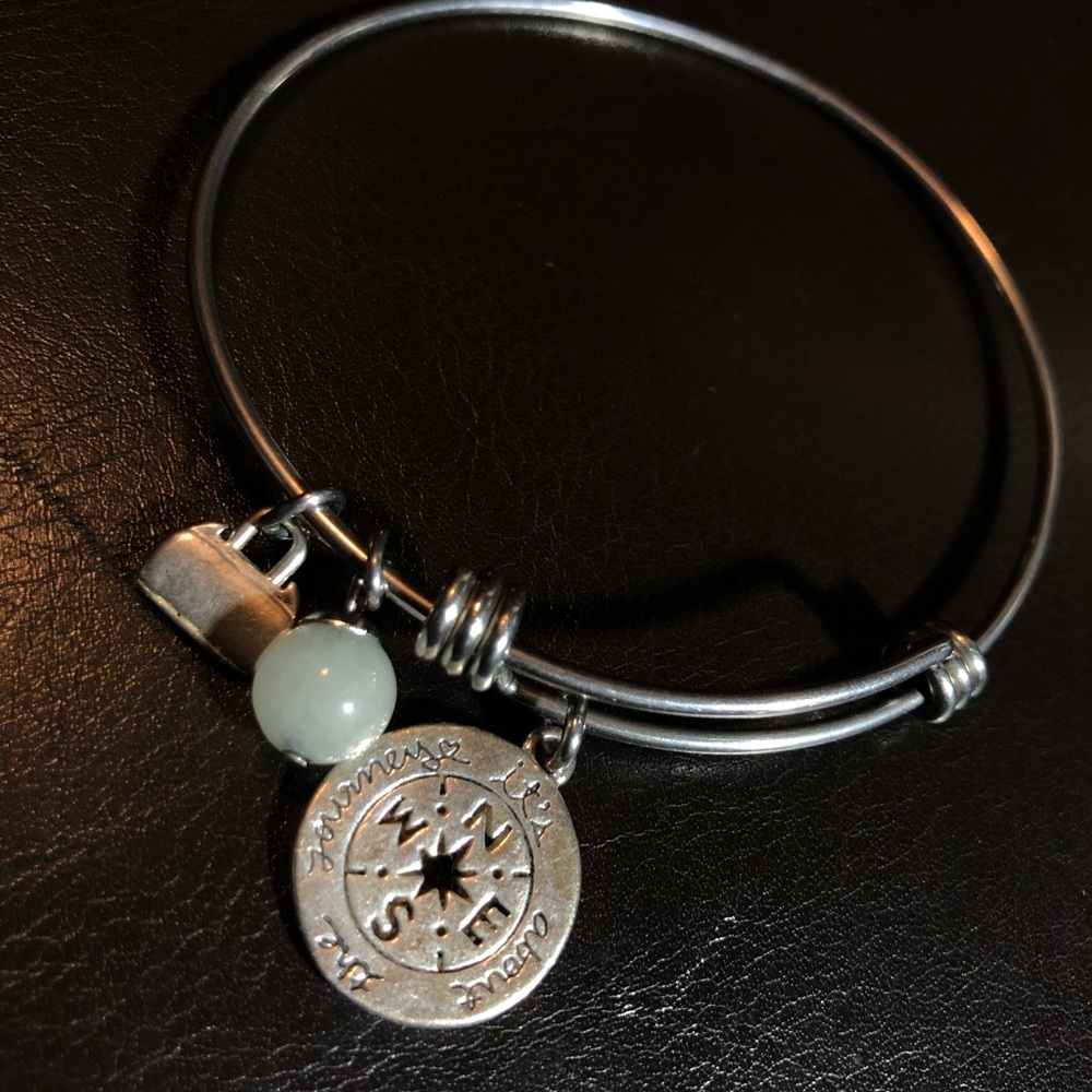 Compass charm bracelet